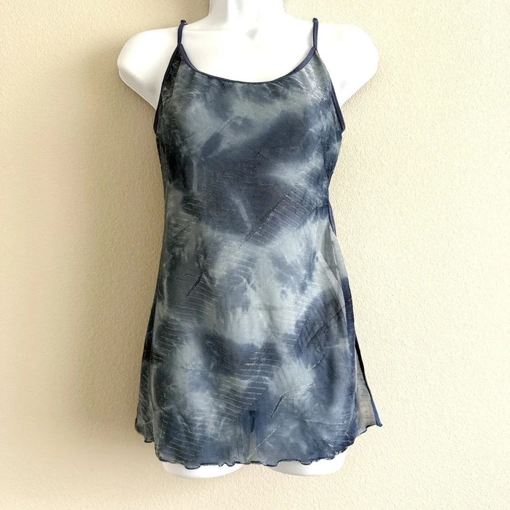 Vintage‎ Fredericks Of Hollywood Sheer Lingerie Womens Large Blue Sparkle Fairy